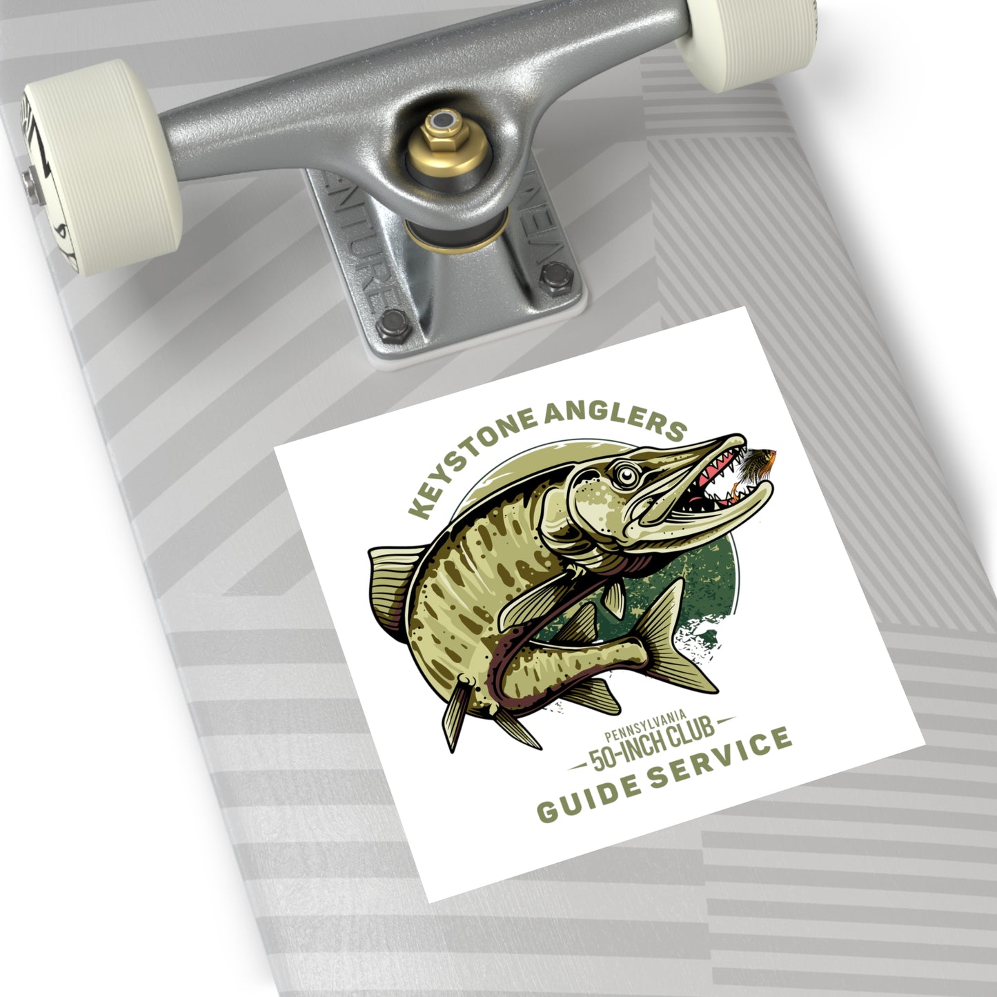 FLY GOD MUSKY APPAREL – Keystone Anglers Guide Service Square Vinyl Sticker