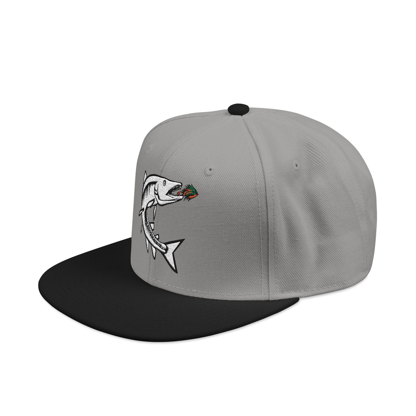 Fly God Musky Outline Flat Bill Snapback Hat – Bold Style for Everyday Adventure