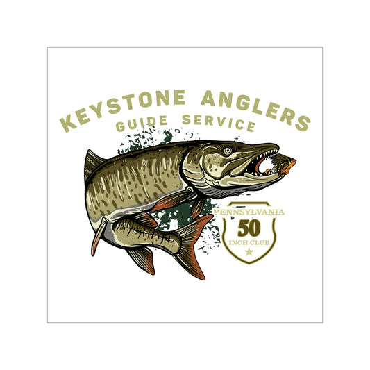 FLY GOD MUSKY APPAREL – Keystone Anglers 50-Inch Club Square Vinyl Sticker