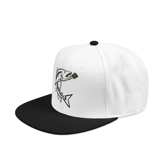 Fly God Musky Outline Flat Bill Snapback Hat – Bold Style for Everyday Adventure